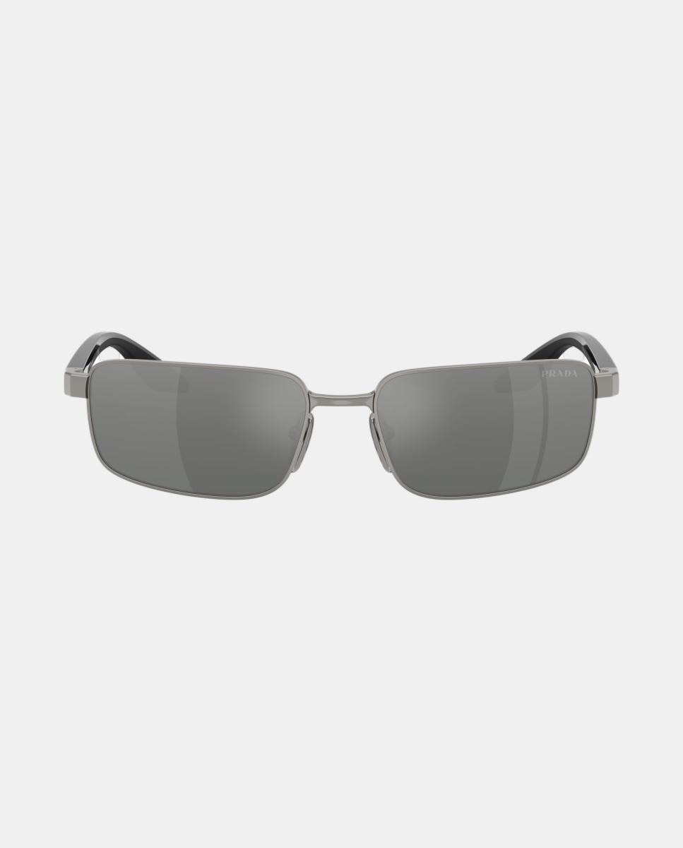 Imagen 1 de Gafas de sol PS B54S de hombre rectangular en metal con lente espejada Gris