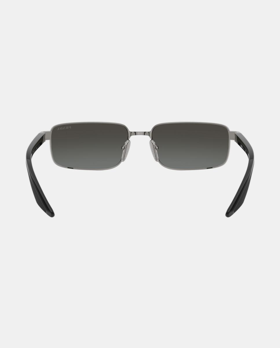 Imagen 6 de Gafas de sol PS B54S de hombre rectangular en metal con lente espejada - Prada Linea Rossa - Gris Gris