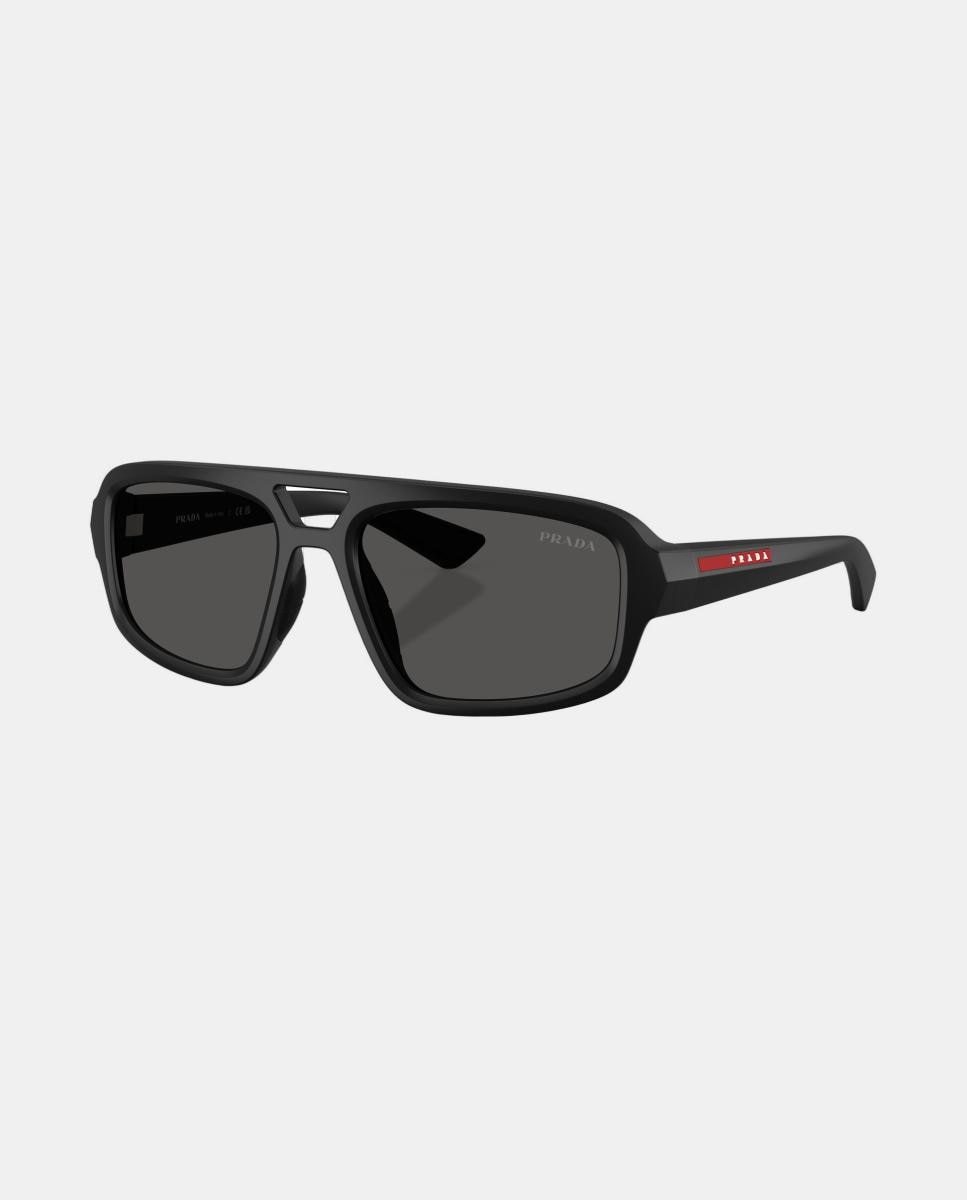 Gafas de sol PS B11SU de hombre geométrica en inyectado - Prada Linea Rossa - Negro Negro-2