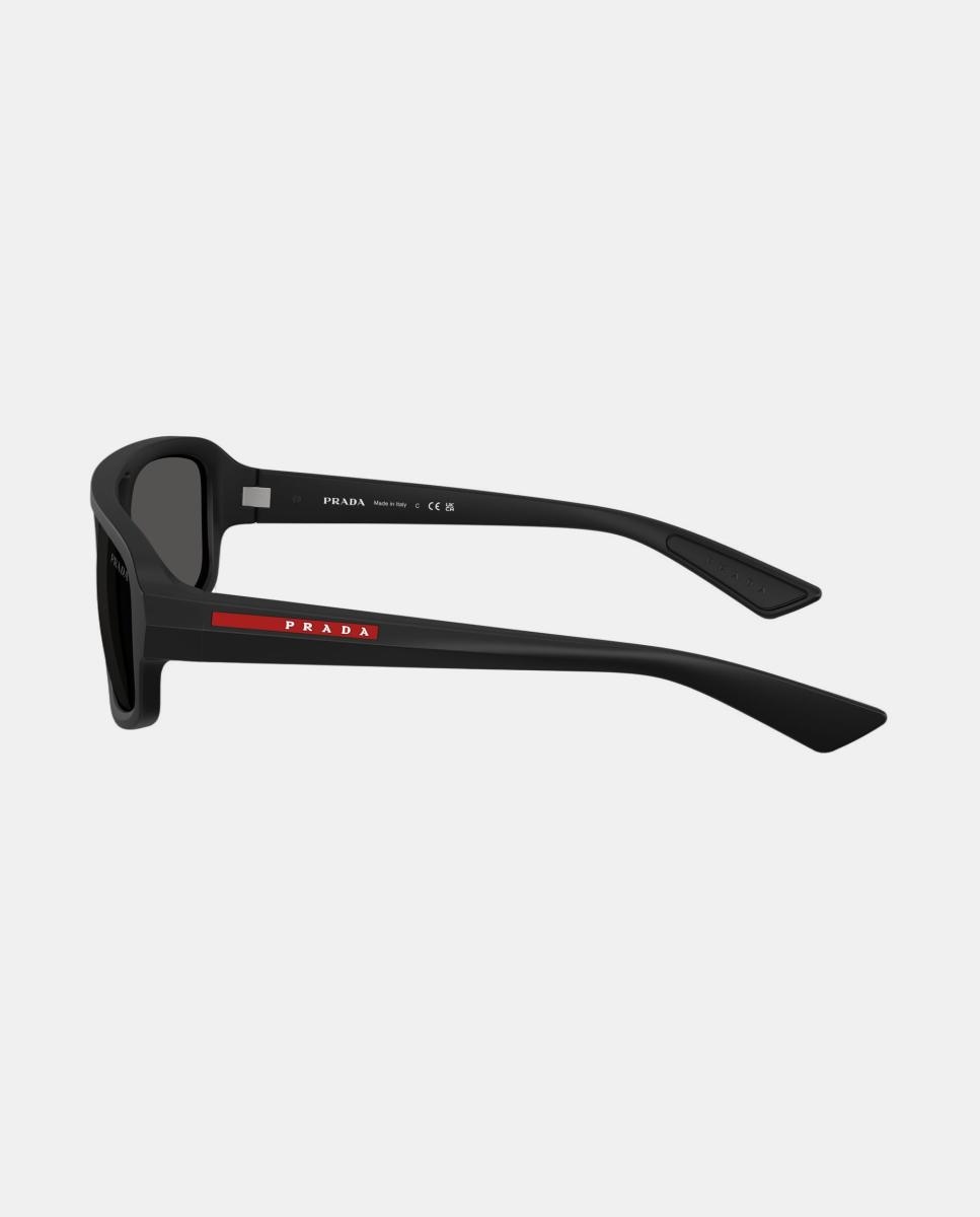 Gafas de sol PS B11SU de hombre geométrica en inyectado - Prada Linea Rossa - Negro Negro-3