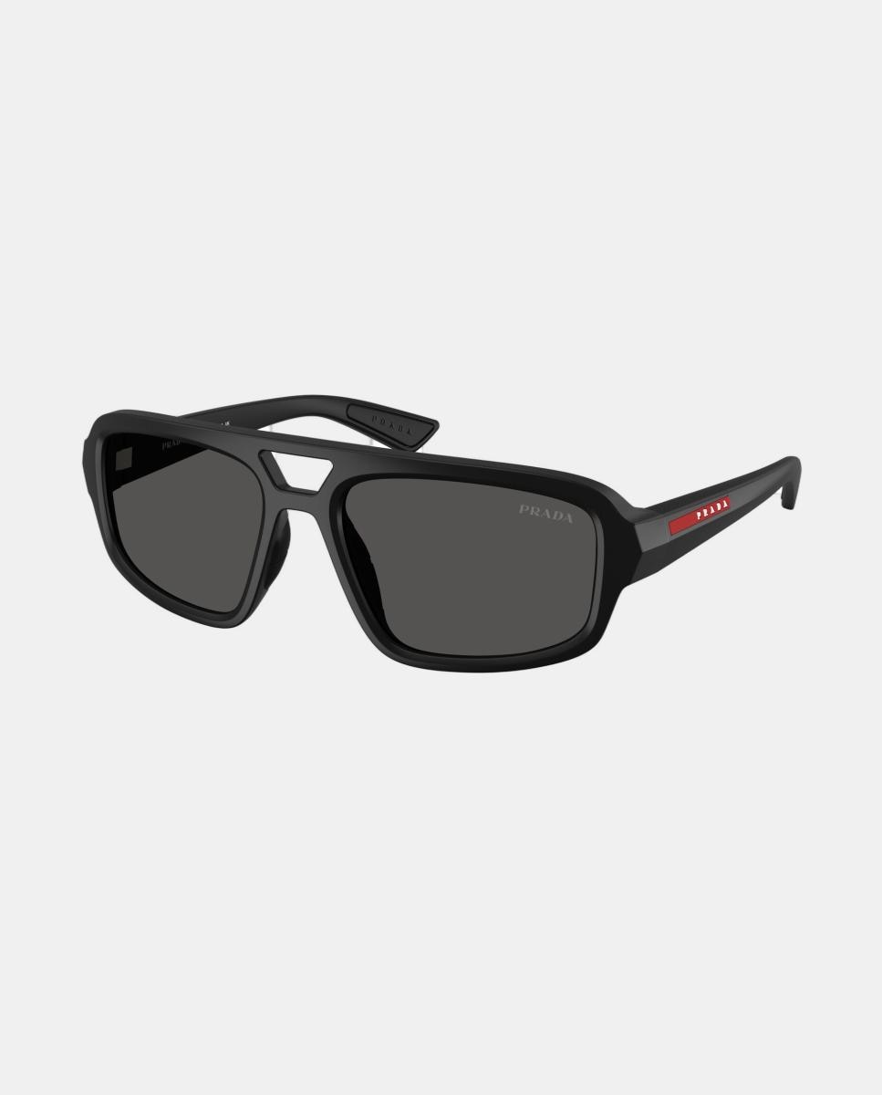 Gafas de sol PS B11SU de hombre geométrica en inyectado - Prada Linea Rossa - Negro Negro-8