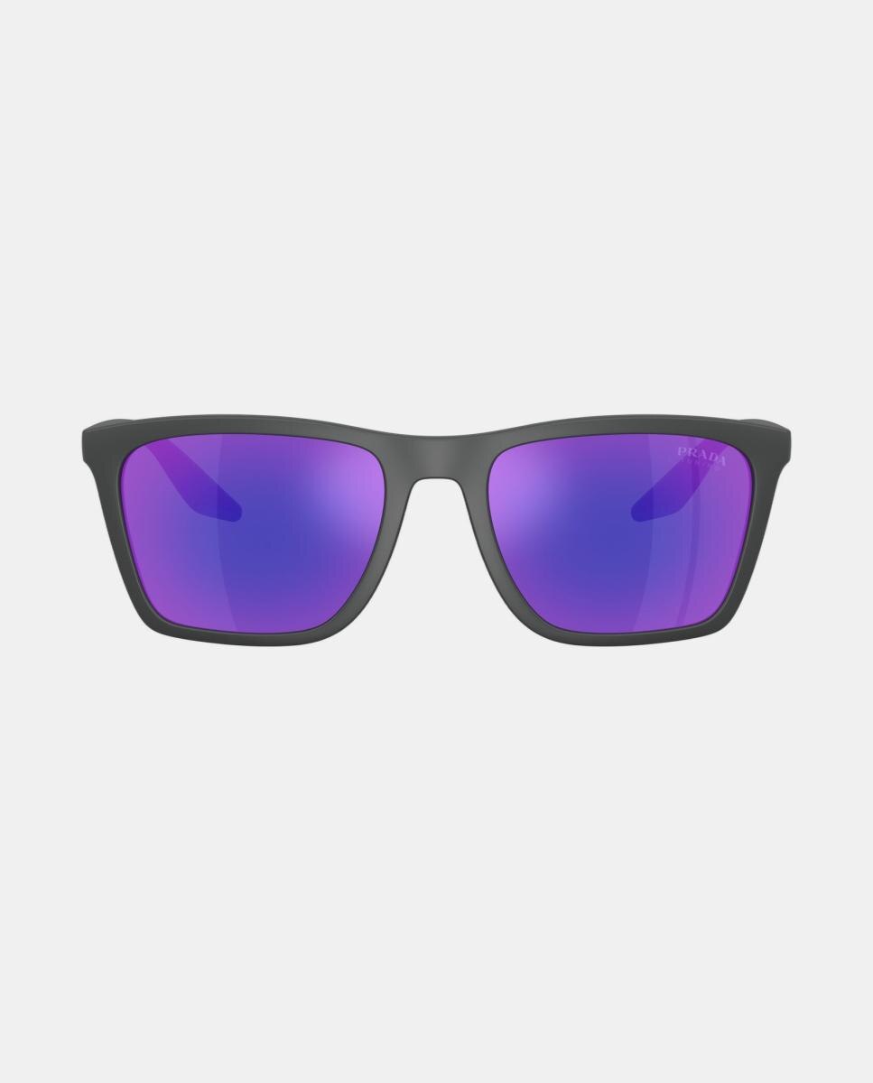 Imagen 0 de Gafas de sol PS B08S de hombre rectangular en inyectado con lente espejada Negro