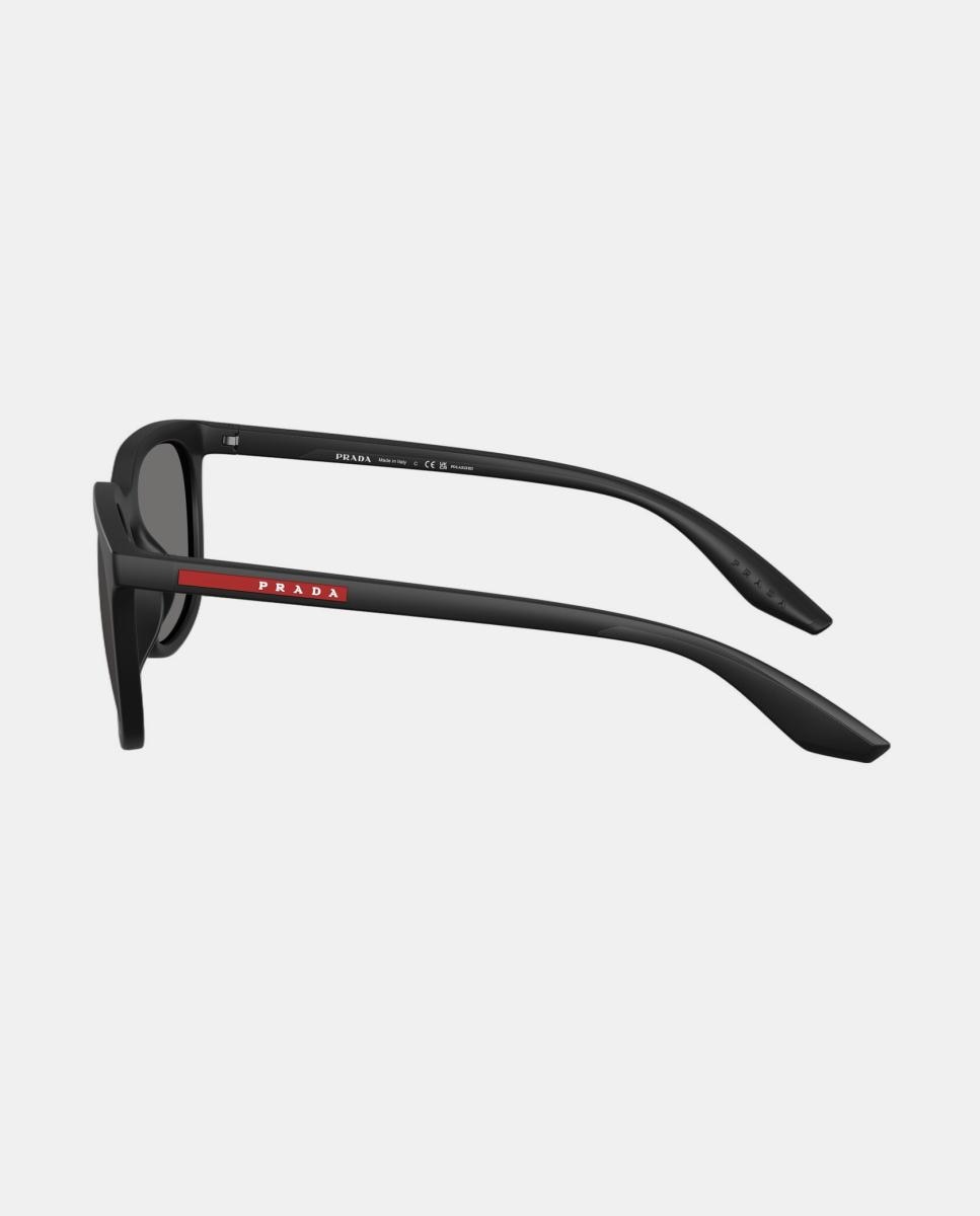 Gafas de sol PS B09SU de hombre rectangular en inyectado con lente polarizada - Prada Linea Rossa - Negro Negro-3