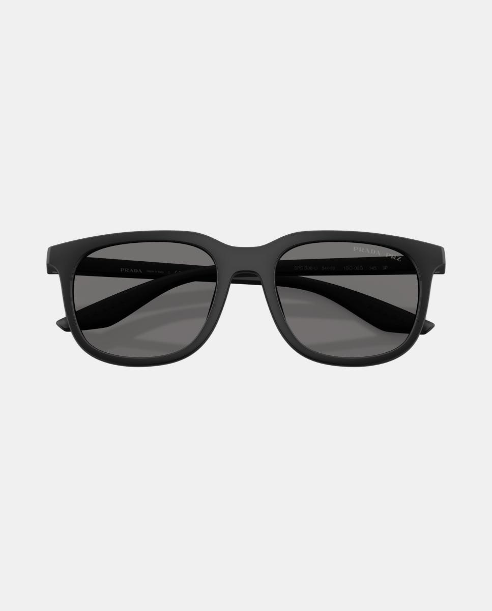 Gafas de sol PS B09SU de hombre rectangular en inyectado con lente polarizada - Prada Linea Rossa - Negro Negro-5