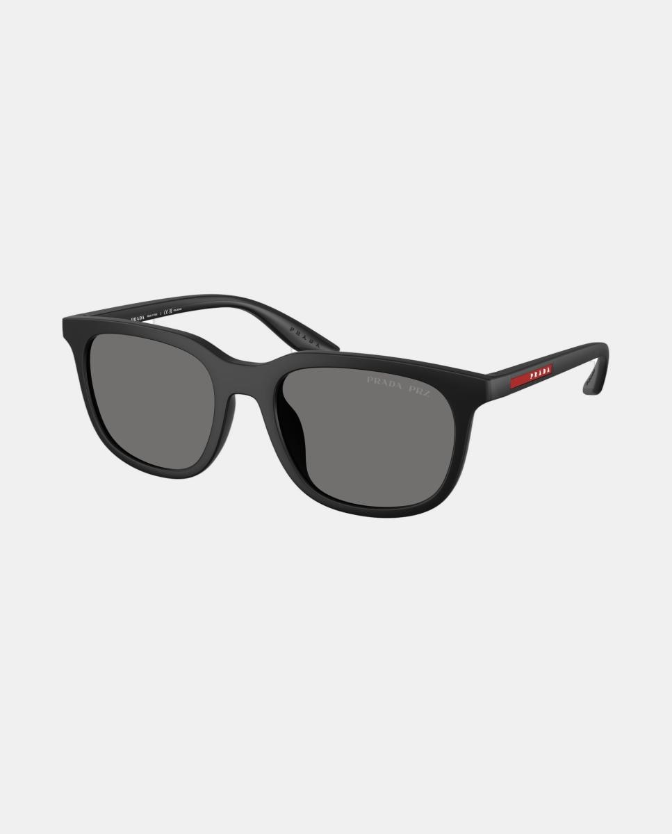 Gafas de sol PS B09SU de hombre rectangular en inyectado con lente polarizada - Prada Linea Rossa - Negro Negro-8