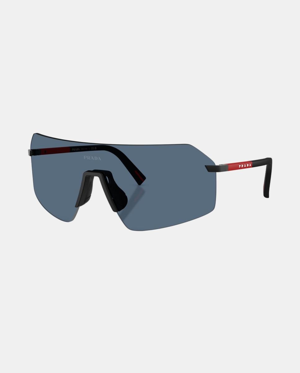Gafas de sol PS B50S de hombre geométrica en metal - Prada Linea Rossa - Negro Negro-2
