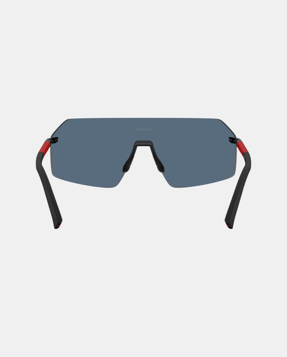 Gafas de sol PS B50S de hombre geométrica en metal - Prada Linea Rossa - Negro Negro-6