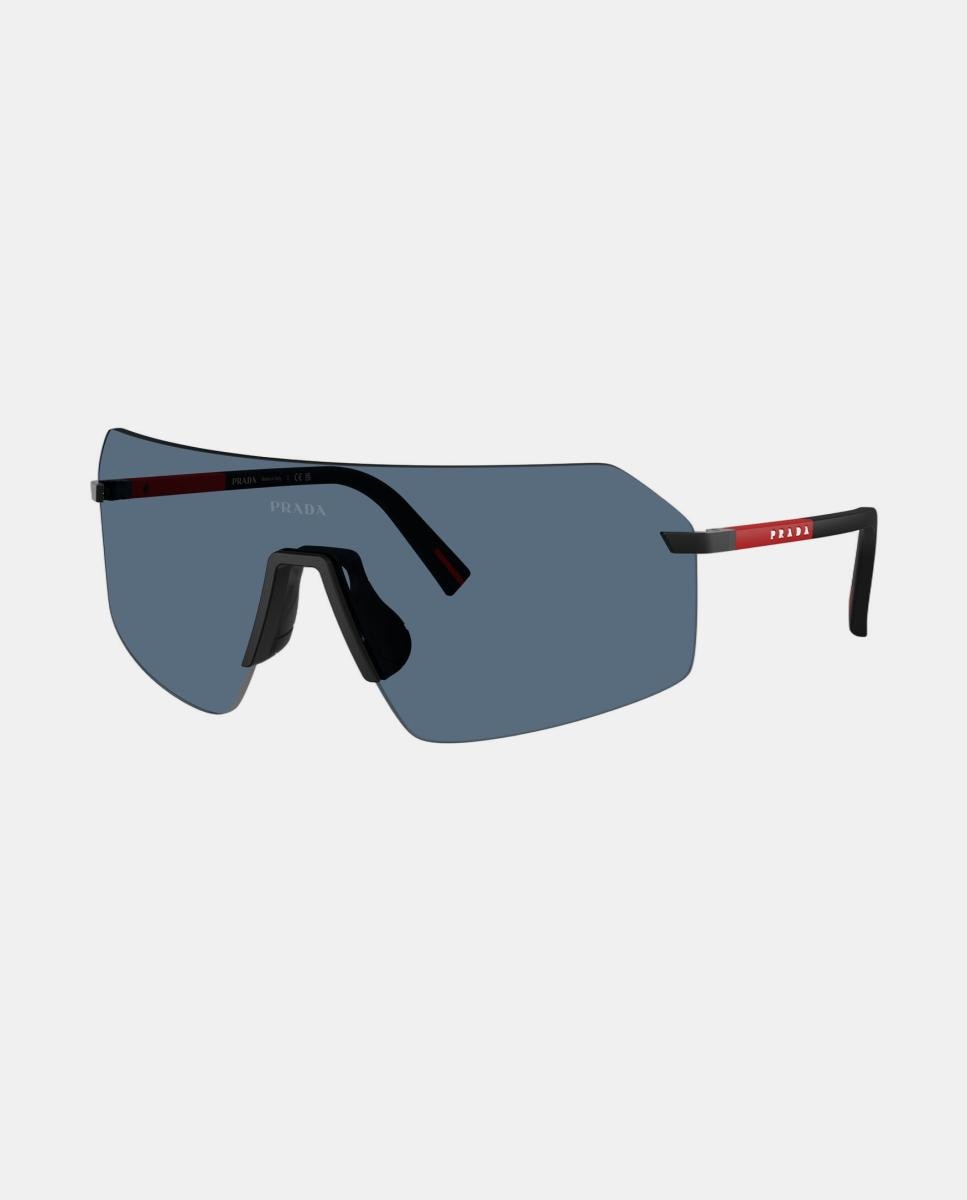 Gafas de sol PS B50S de hombre geométrica en metal - Prada Linea Rossa - Negro Negro-7