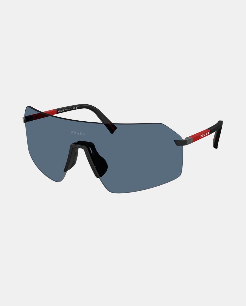 Gafas de sol PS B50S de hombre geométrica en metal - Prada Linea Rossa - Negro Negro-8