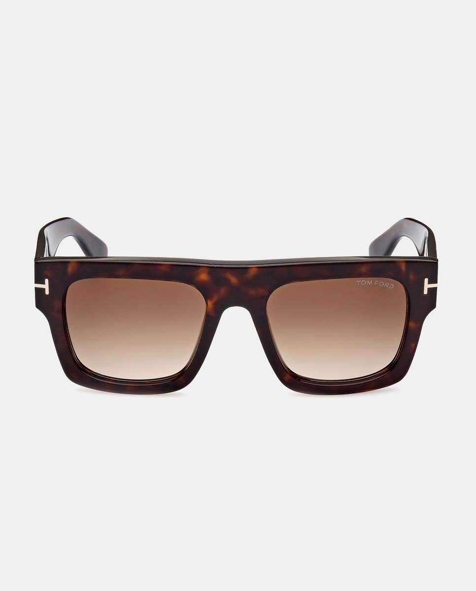 Imagen 0 de Gafas de sol de hombre geométricas de acetato en havana Marrón