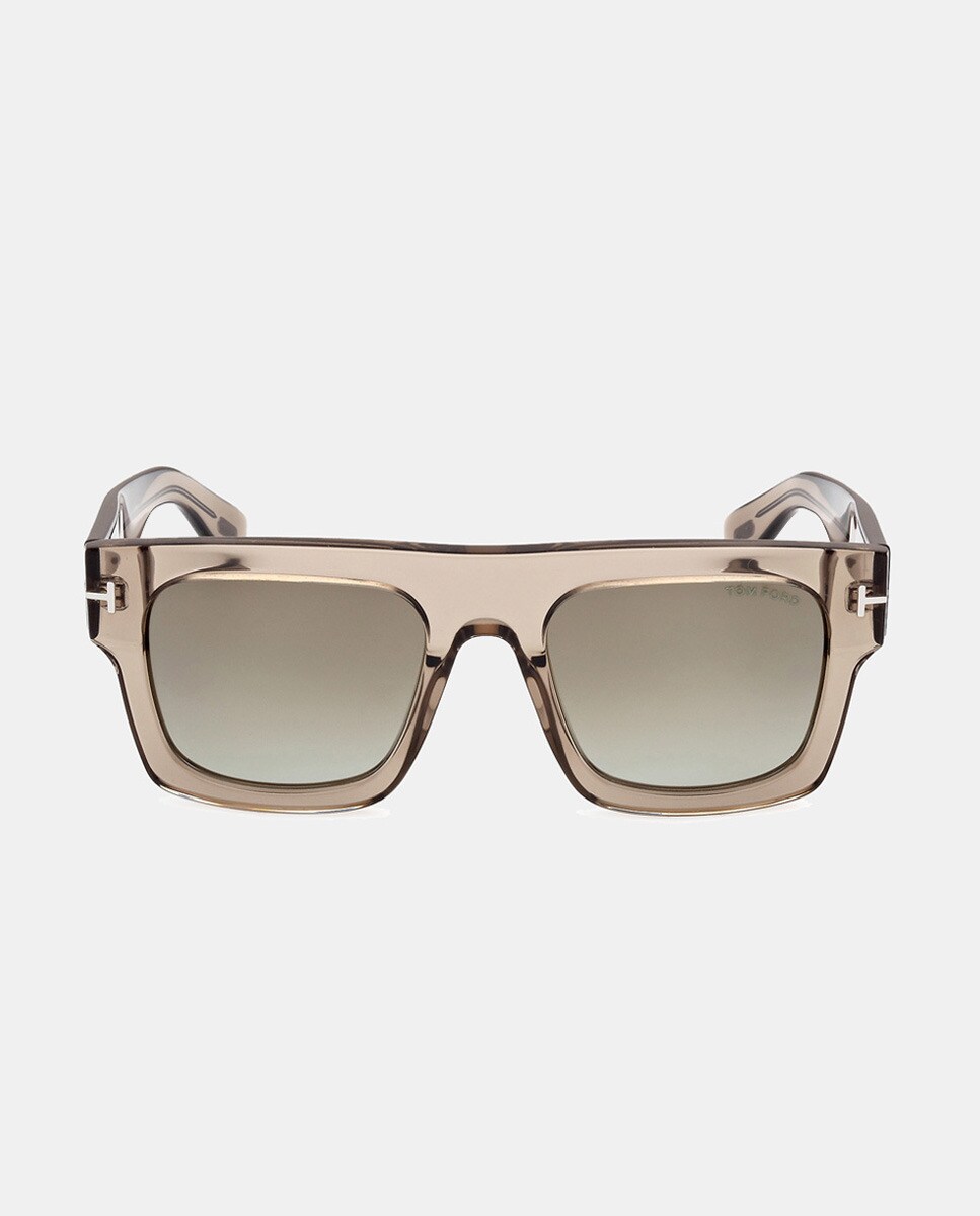 Gafas de sol de hombre geométricas de acetato en havana - Tom Ford - Marrón Marrón-8