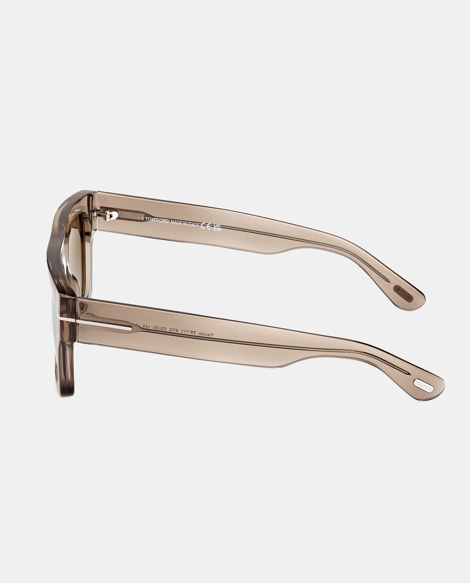 Gafas de sol de hombre geométricas de acetato en havana - Tom Ford - Marrón Marrón-10
