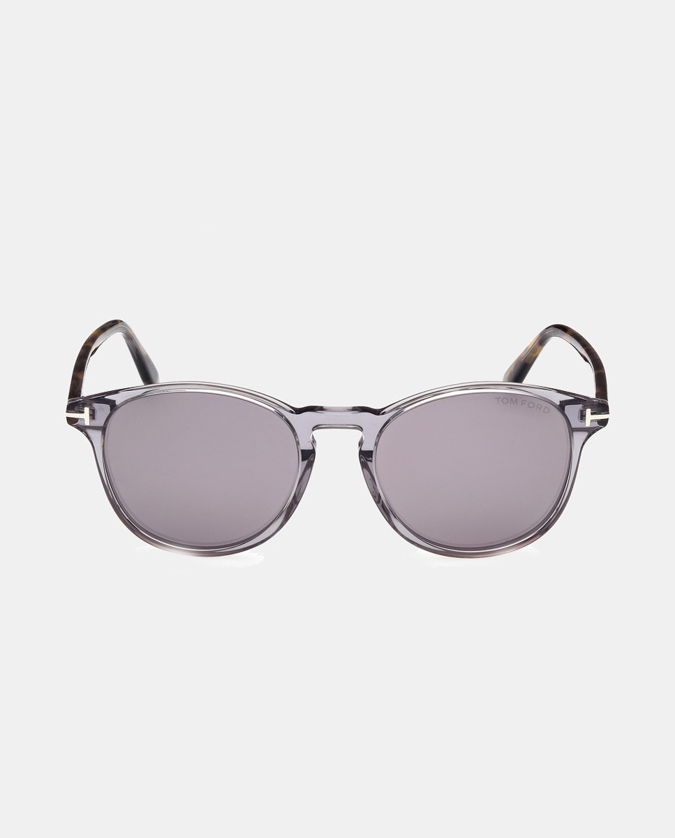 Gafas de sol redondeada en acetato - Tom Ford - Gris Gris-1