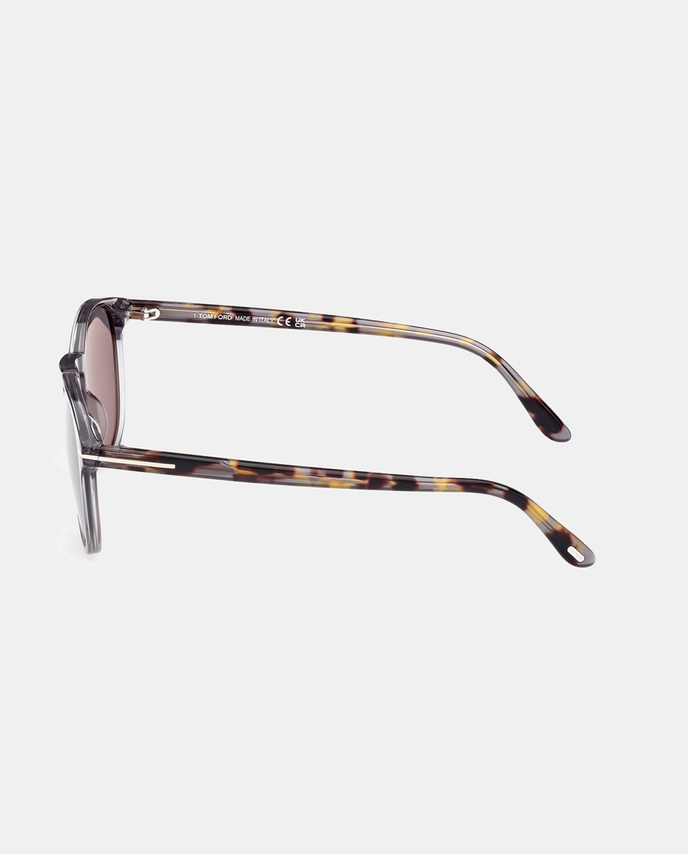 Gafas de sol redondeada en acetato - Tom Ford - Gris Gris-3