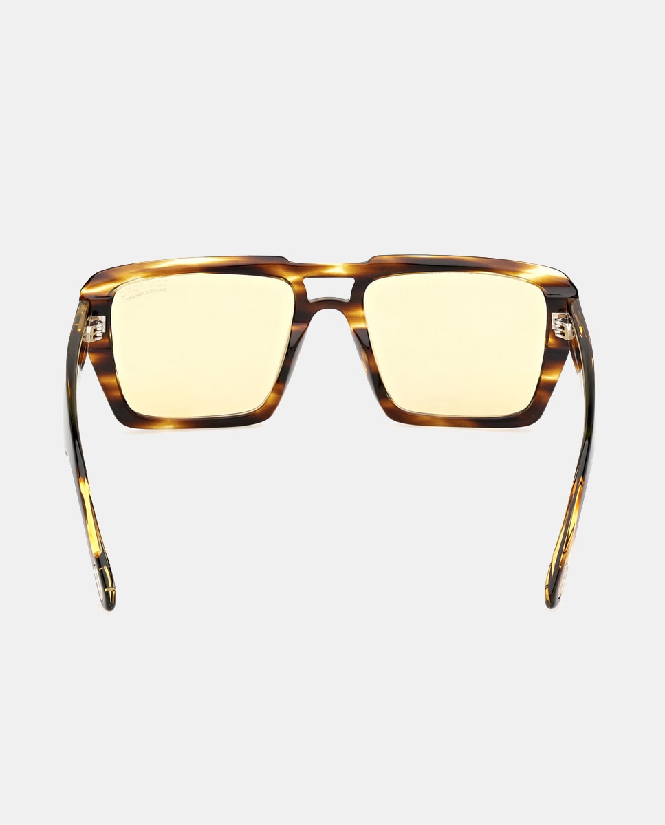 Gafa de sol tipo piloto en acetato - Tom Ford - Marrón Marrón-4