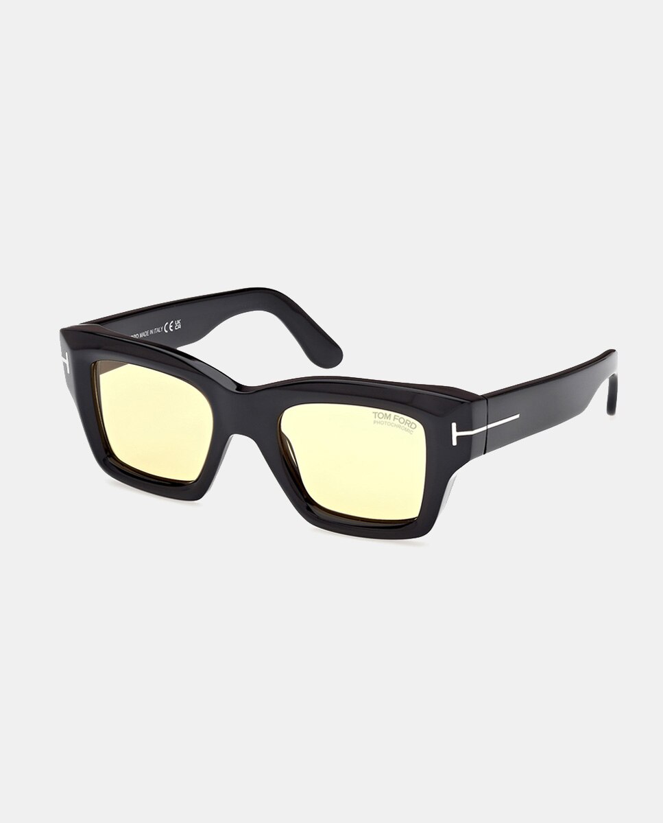 Gafa de sol cuadrada en acetato - Tom Ford - Negro Negro-2