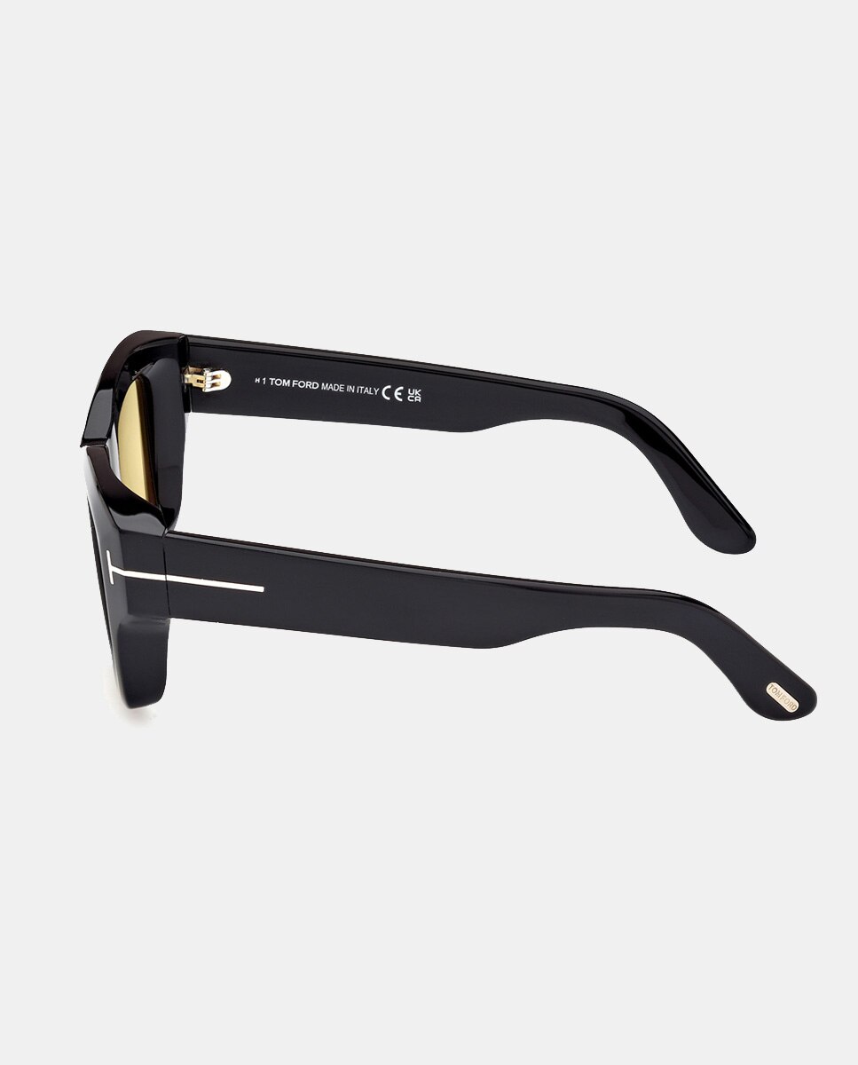 Gafa de sol cuadrada en acetato - Tom Ford - Negro Negro-3