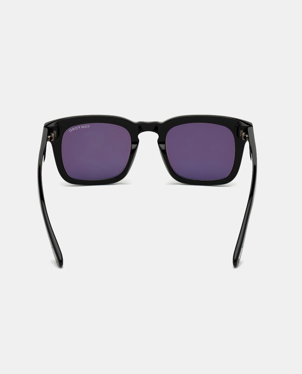 Gafas de sol de hombre cuadrada en acetato - Tom Ford - Negro Negro-4