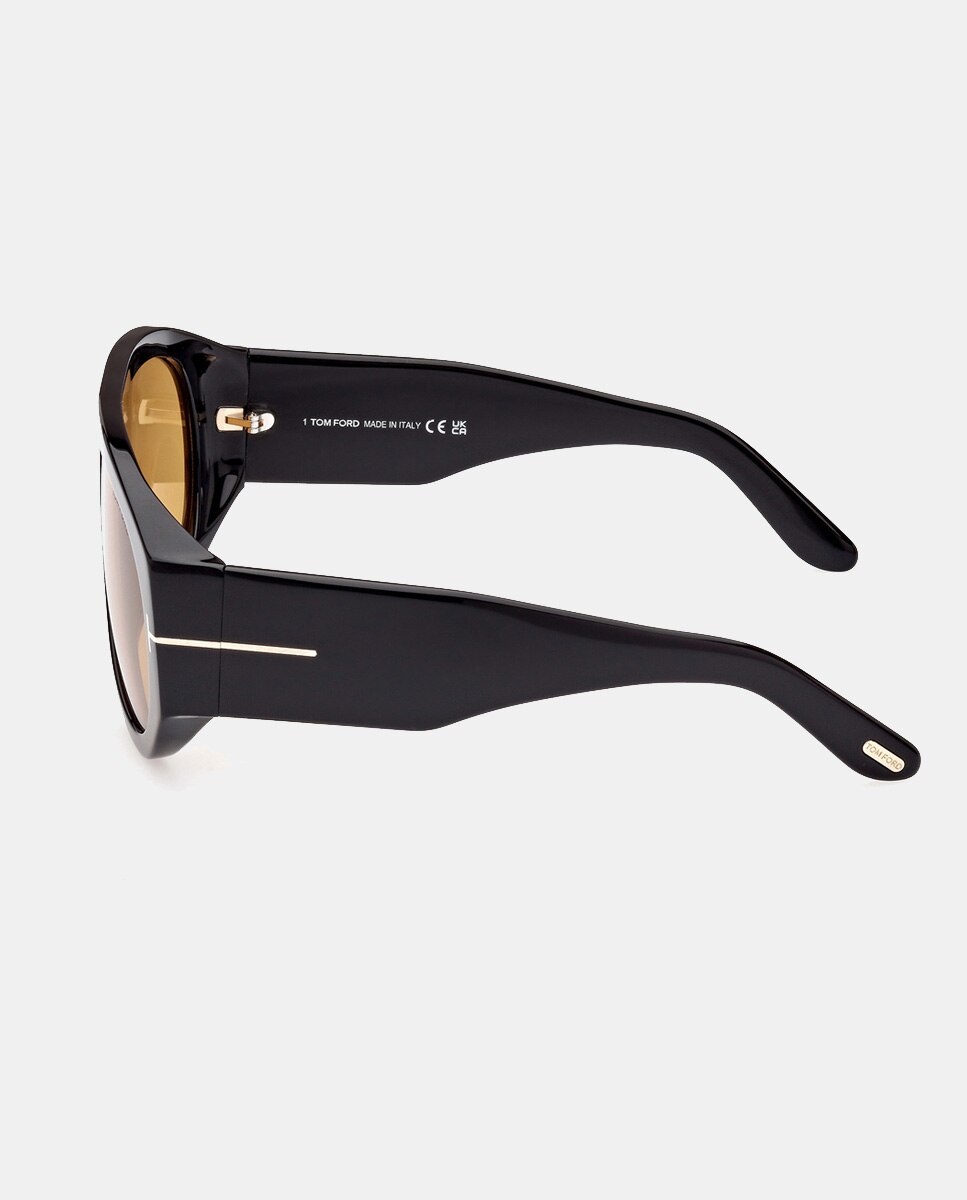 Gafas de sol de hombre piloto en acetato - Tom Ford - Negro Negro-3