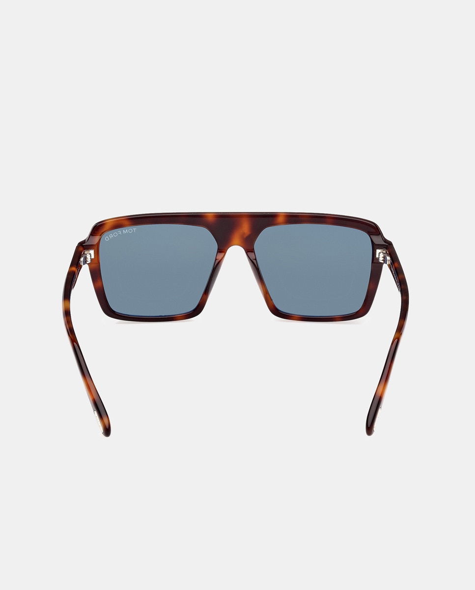 Gafas de sol de hombre piloto en acetato en negro - Tom Ford - Marrón Marrón-4