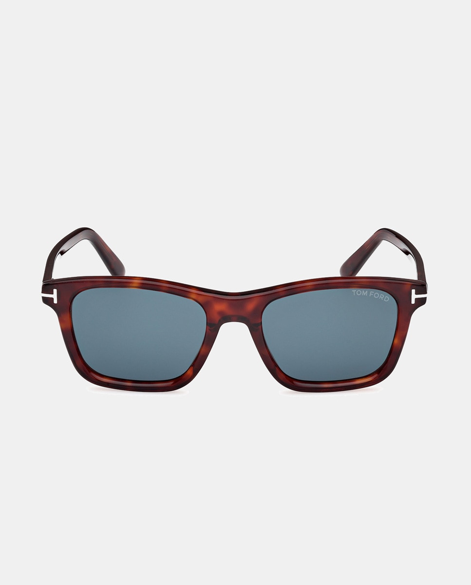 Imagen 0 de Gafas de sol de hombre cuadradas en acetato en negro Marrón