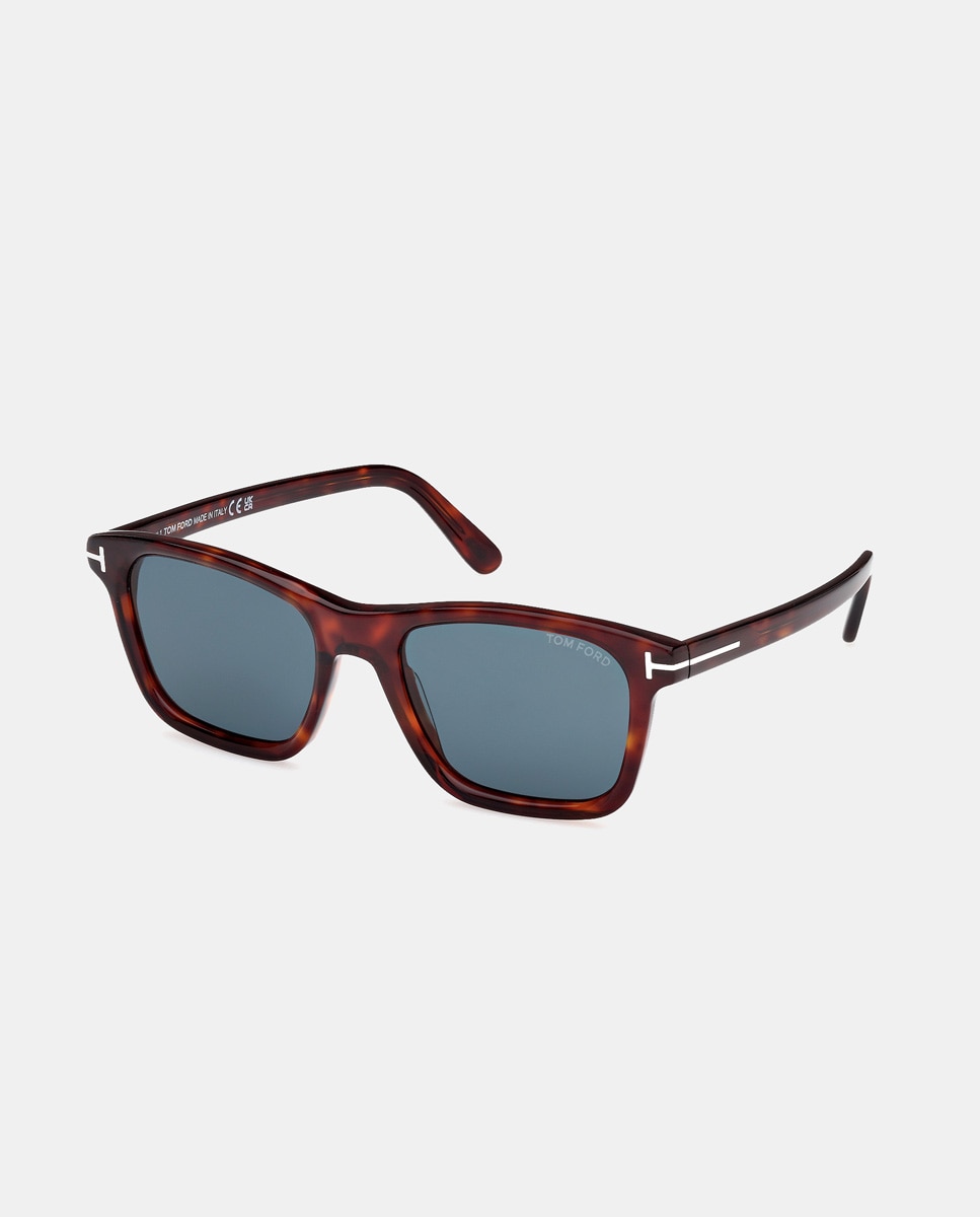Gafas de sol de hombre cuadradas en acetato en negro - Tom Ford - Marrón Marrón-2