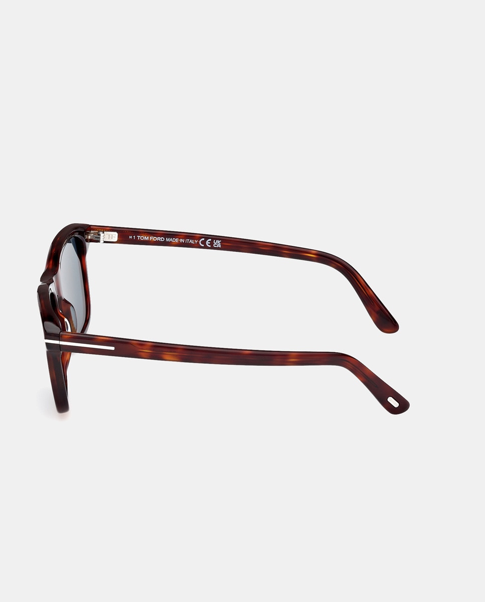 Gafas de sol de hombre cuadradas en acetato en negro - Tom Ford - Marrón Marrón-3