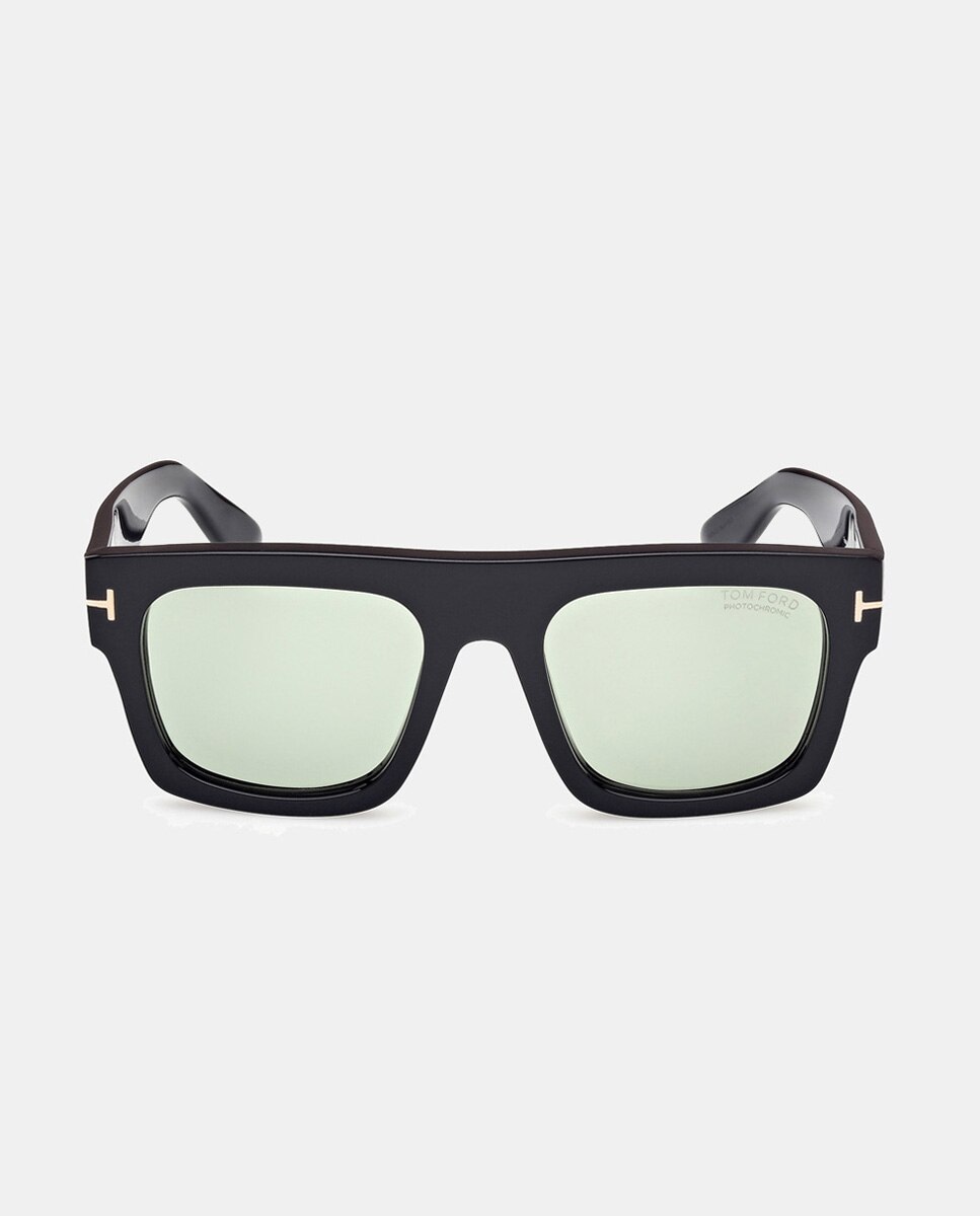 Imagen 0 de Gafas de sol de hombre geométricas de acetato en havana Negro