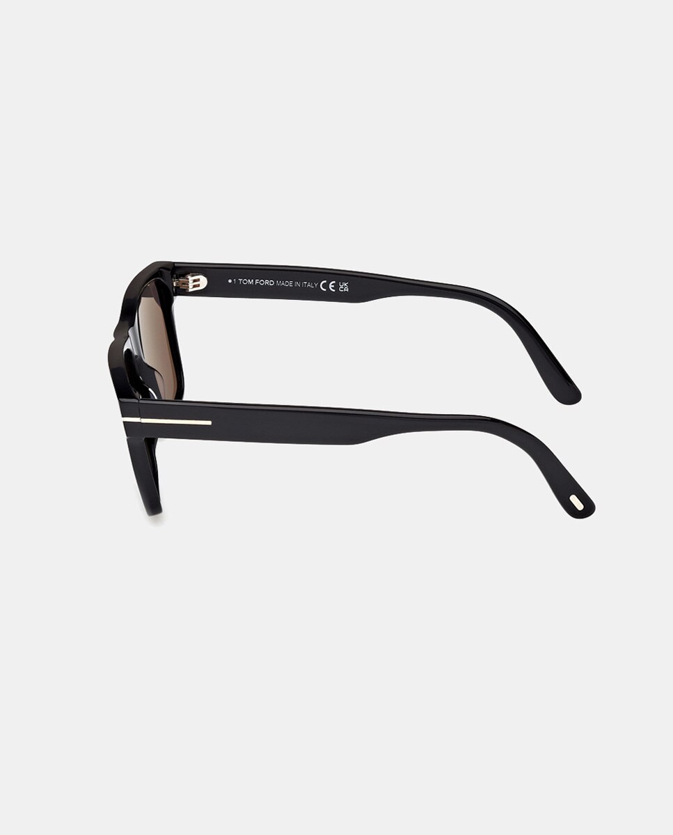 Gafa de sol de hombre cuadrada en acetato - Tom Ford - Negro Negro-3