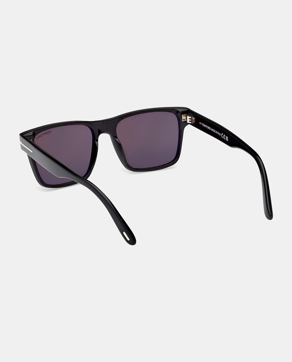 Gafa de sol de hombre cuadrada en acetato - Tom Ford - Negro Negro-4