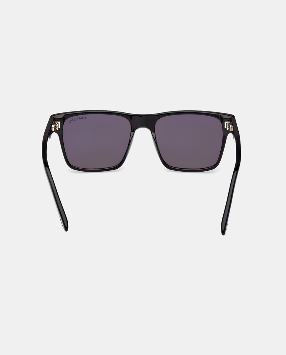 Gafa de sol de hombre cuadrada en acetato - Tom Ford - Negro Negro-5