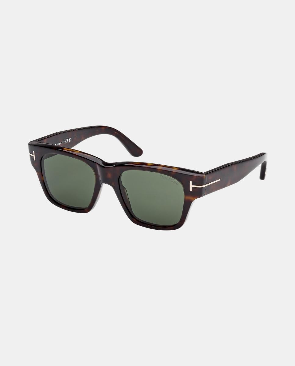 Gafa de sol de hombre cuadrada en acetato - Tom Ford - Marrón Marrón-2