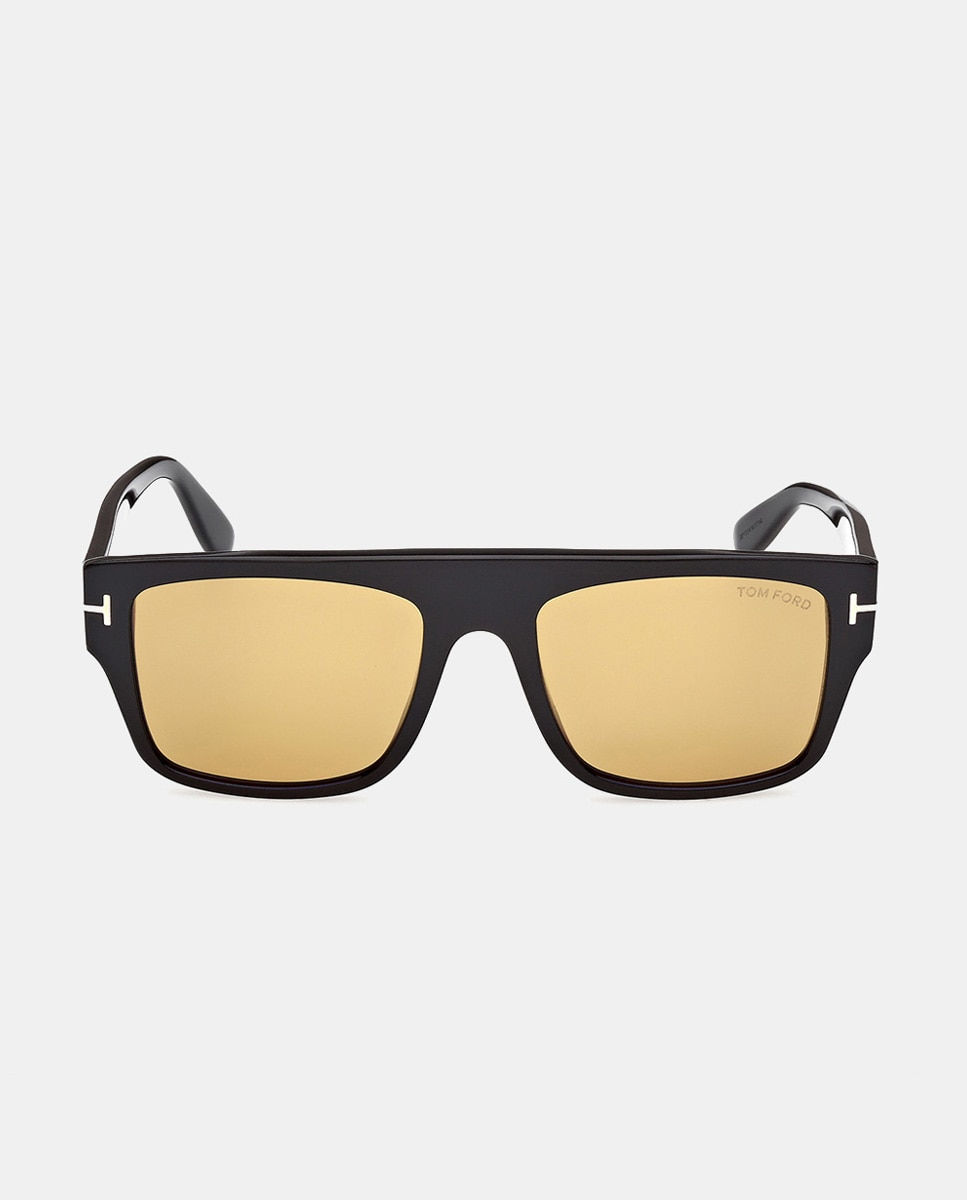 Gafa de sol de hombre rectangular en acetato - Tom Ford - Negro Negro-1