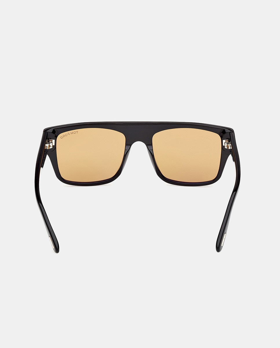 Gafa de sol de hombre rectangular en acetato - Tom Ford - Negro Negro-5