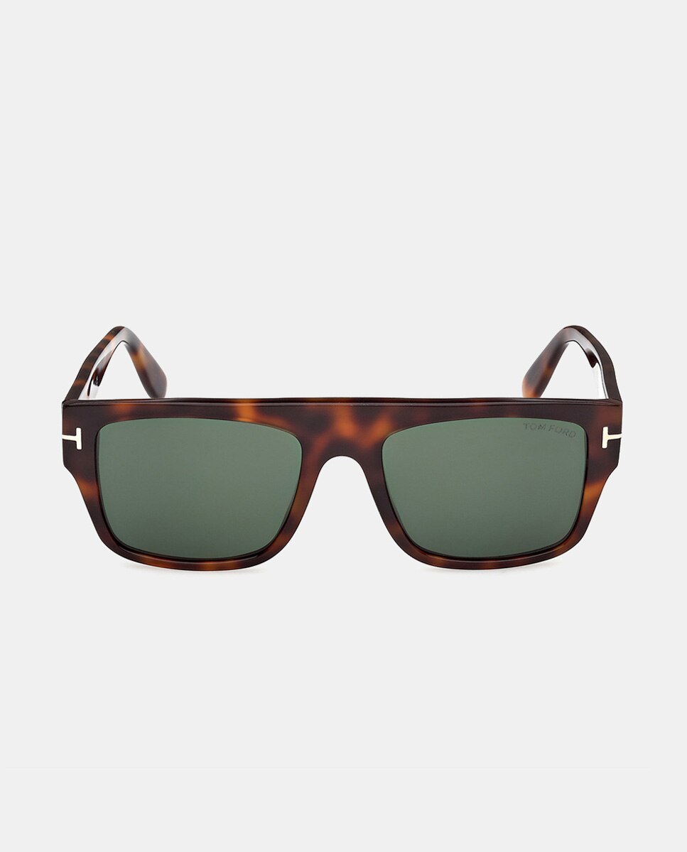 Gafa de sol de hombre rectangular en acetato - Tom Ford - Marrón Marrón-1