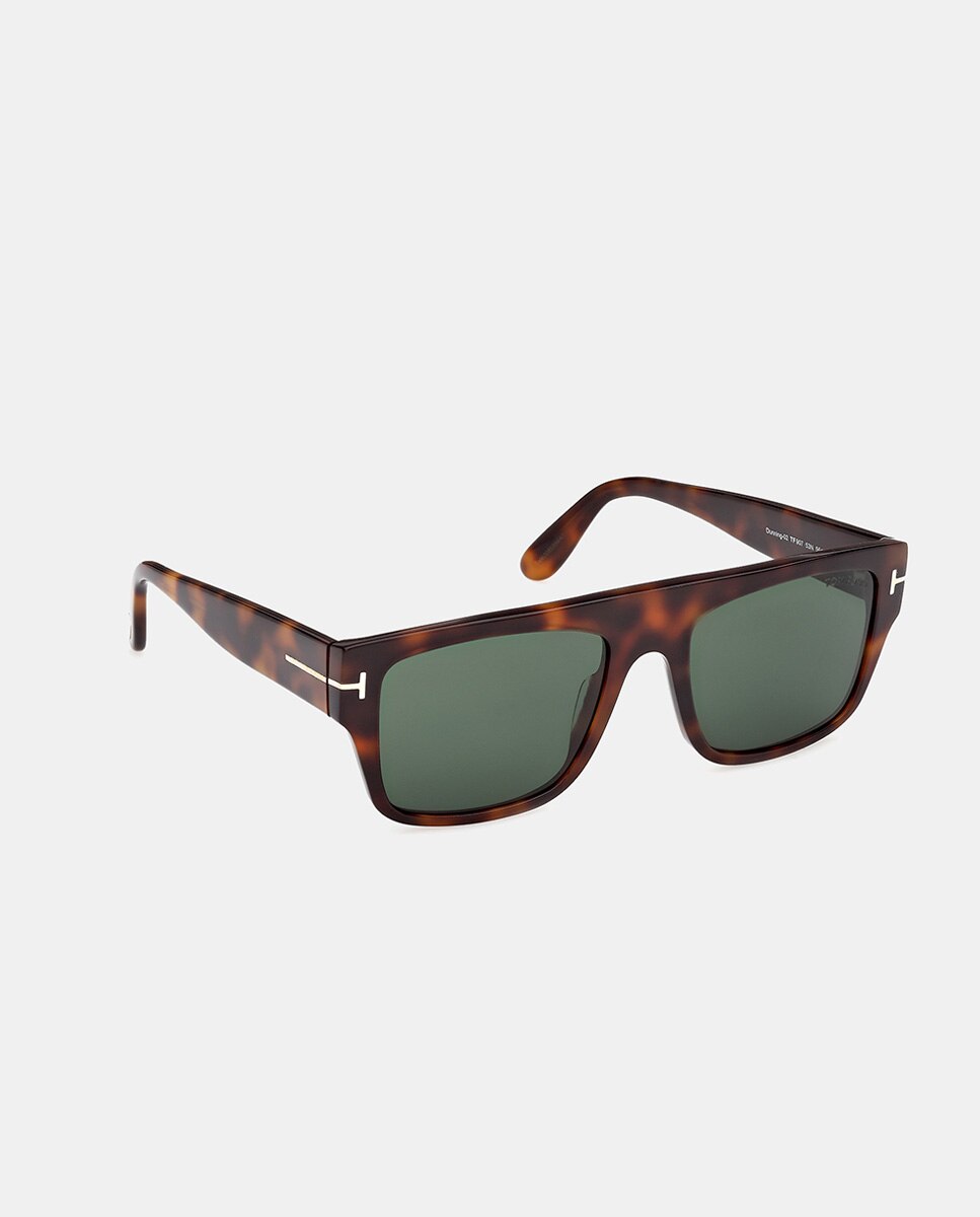 Gafa de sol de hombre rectangular en acetato - Tom Ford - Marrón Marrón-2