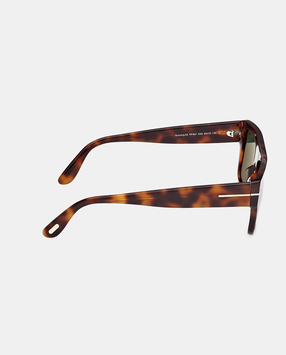 Gafa de sol de hombre rectangular en acetato - Tom Ford - Marrón Marrón-3