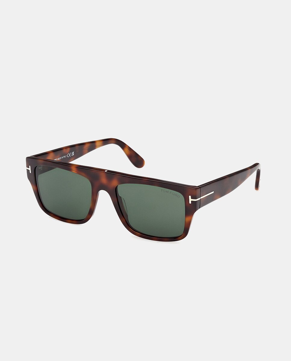 Gafa de sol de hombre rectangular en acetato - Tom Ford - Marrón Marrón-6