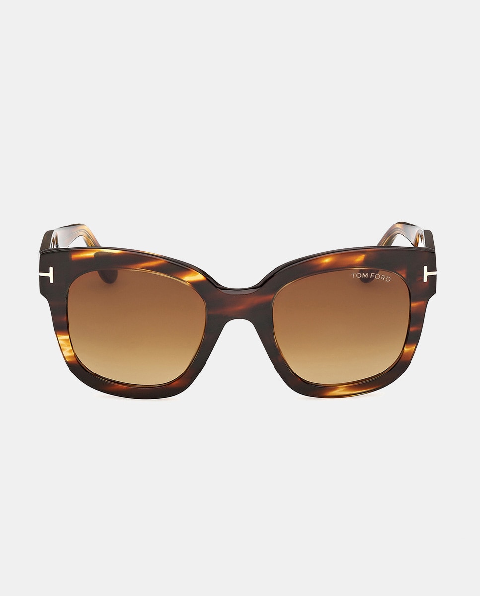 Imagen 1 de Gafa de sol de mujer geométrica en acetato con lente degradada - Tom Ford - Marrón Marrón