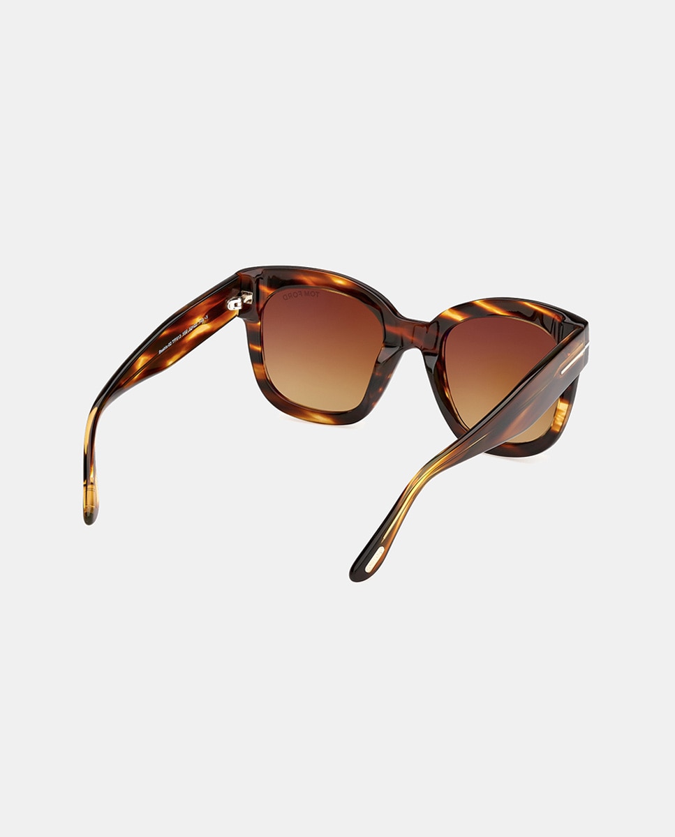 Imagen 4 de Gafa de sol de mujer geométrica en acetato con lente degradada - Tom Ford - Marrón Marrón