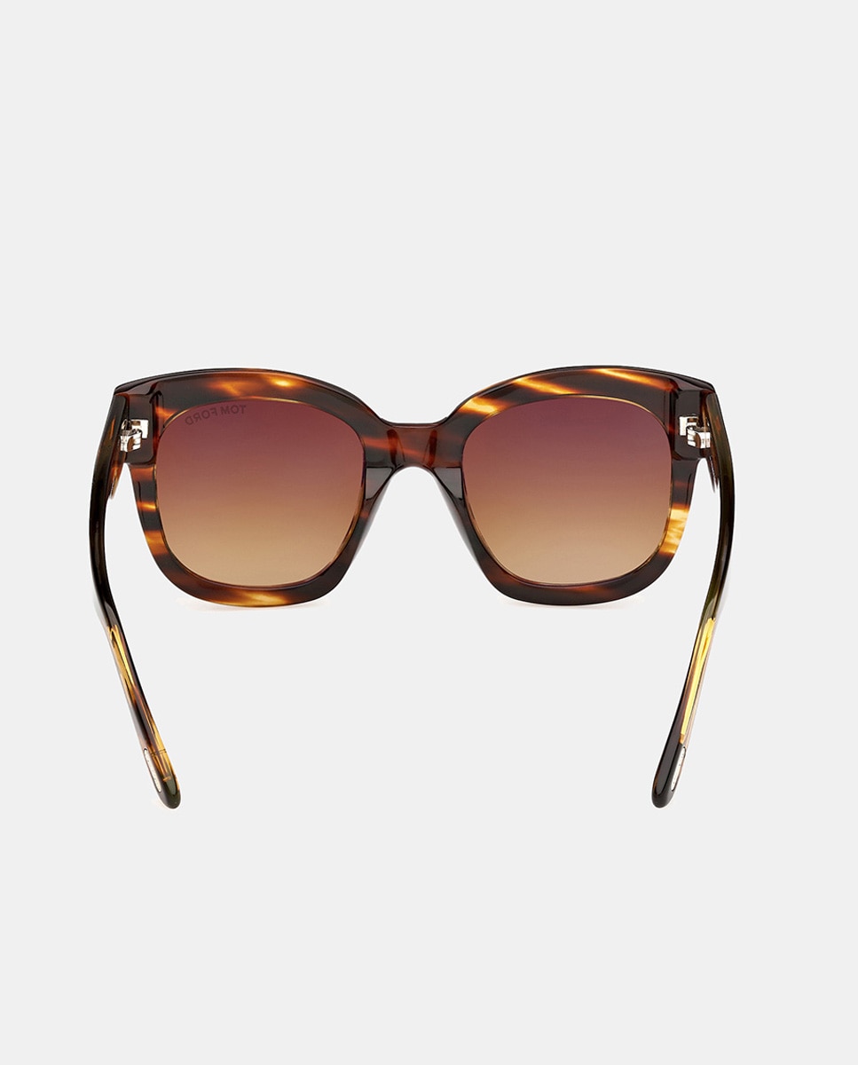 Imagen 5 de Gafa de sol de mujer geométrica en acetato con lente degradada - Tom Ford - Marrón Marrón