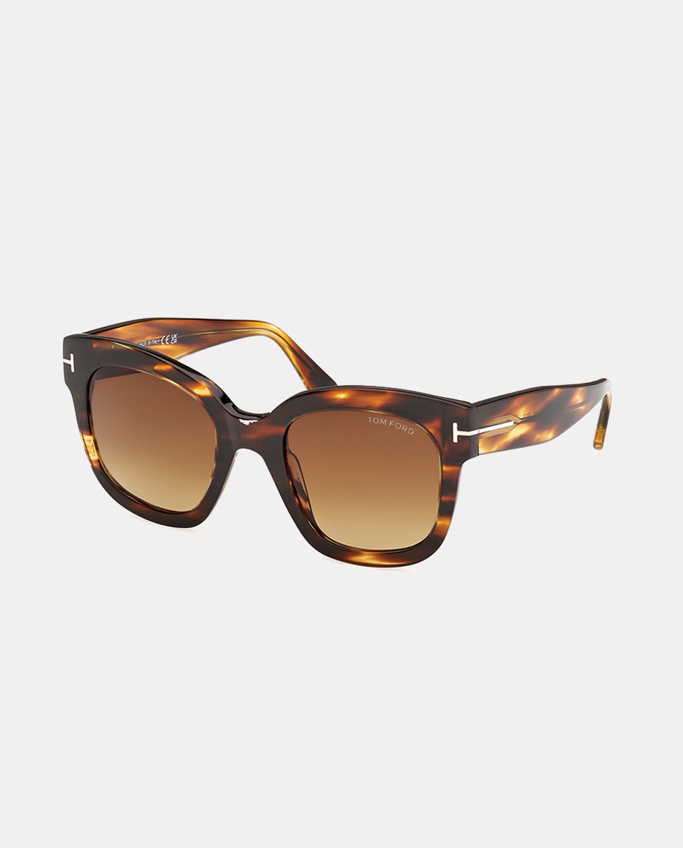 Imagen 6 de Gafa de sol de mujer geométrica en acetato con lente degradada - Tom Ford - Marrón Marrón