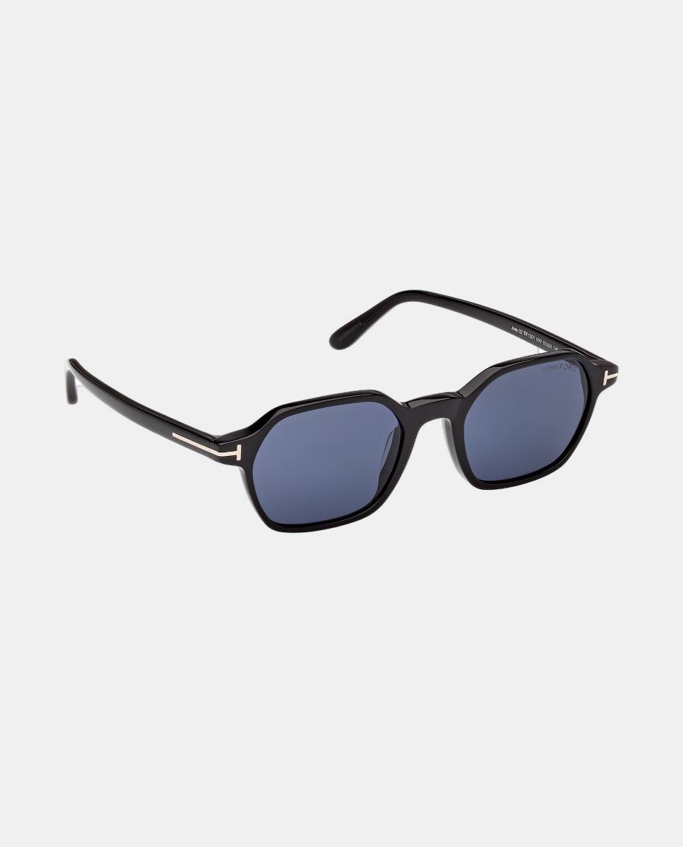 Gafa de sol de hombre geometrica en acetato - Tom Ford - Negro Negro-5