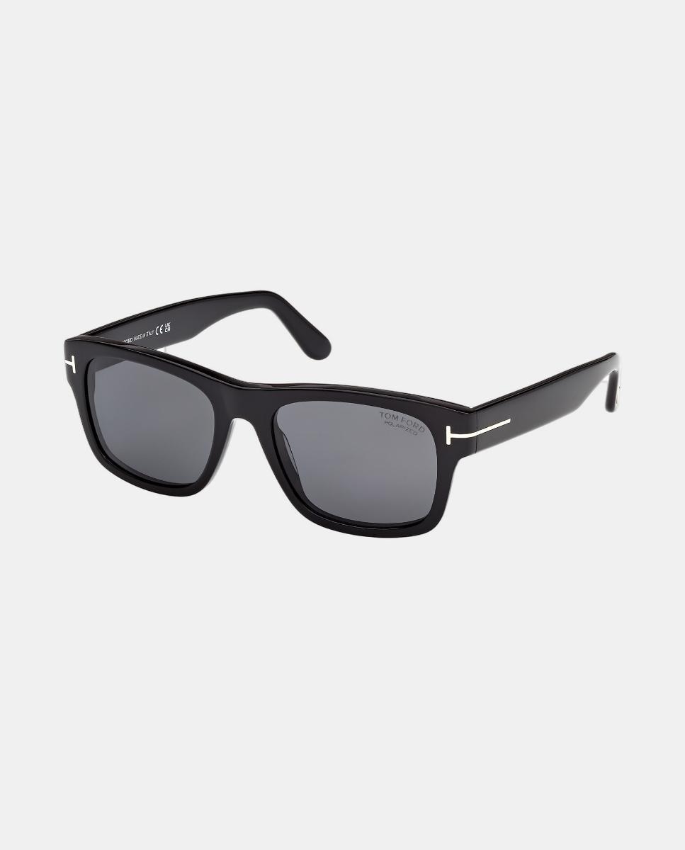Gafa de sol de hombre rectangular en acetato con lente polarizada - Tom Ford - Negro Negro-2
