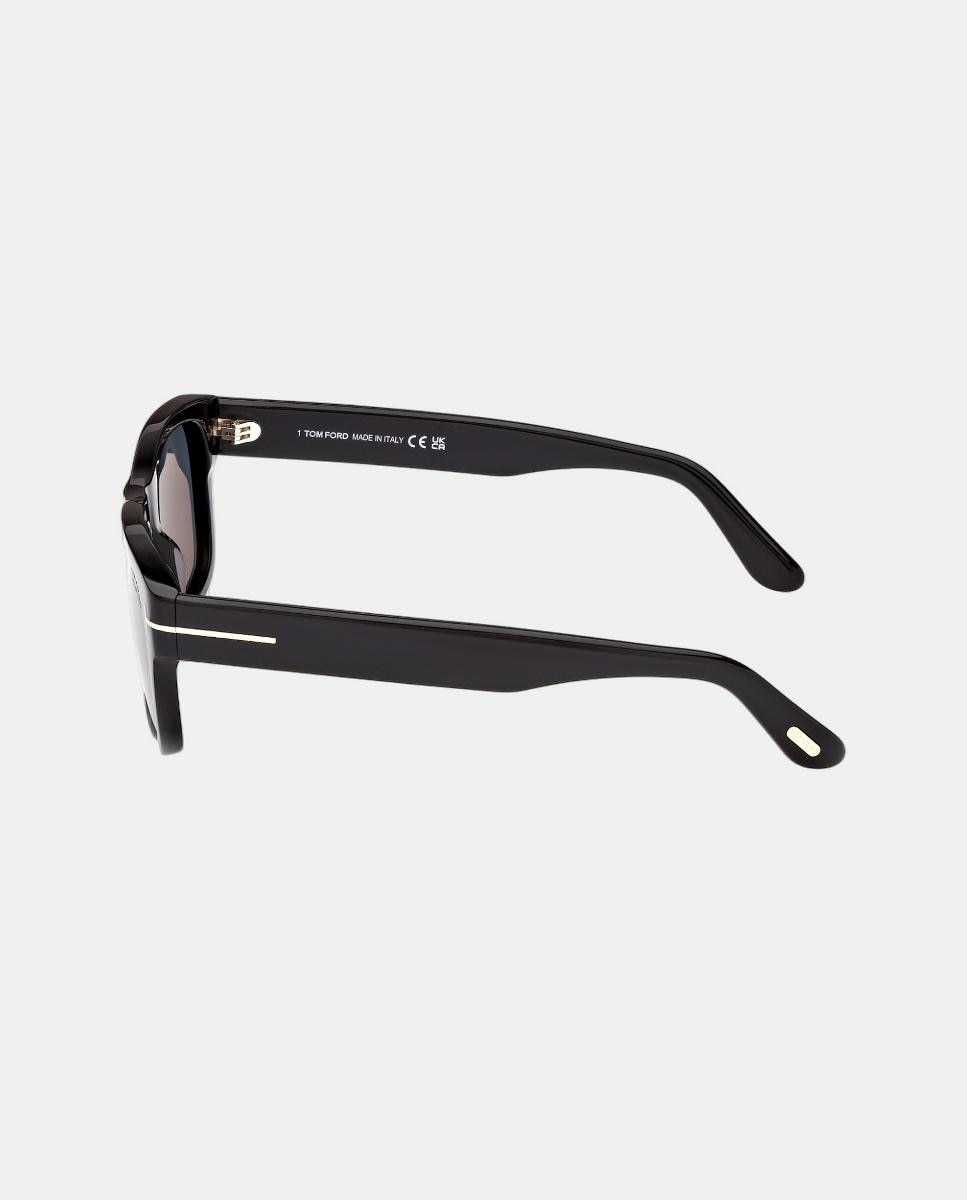 Gafa de sol de hombre rectangular en acetato con lente polarizada - Tom Ford - Negro Negro-3
