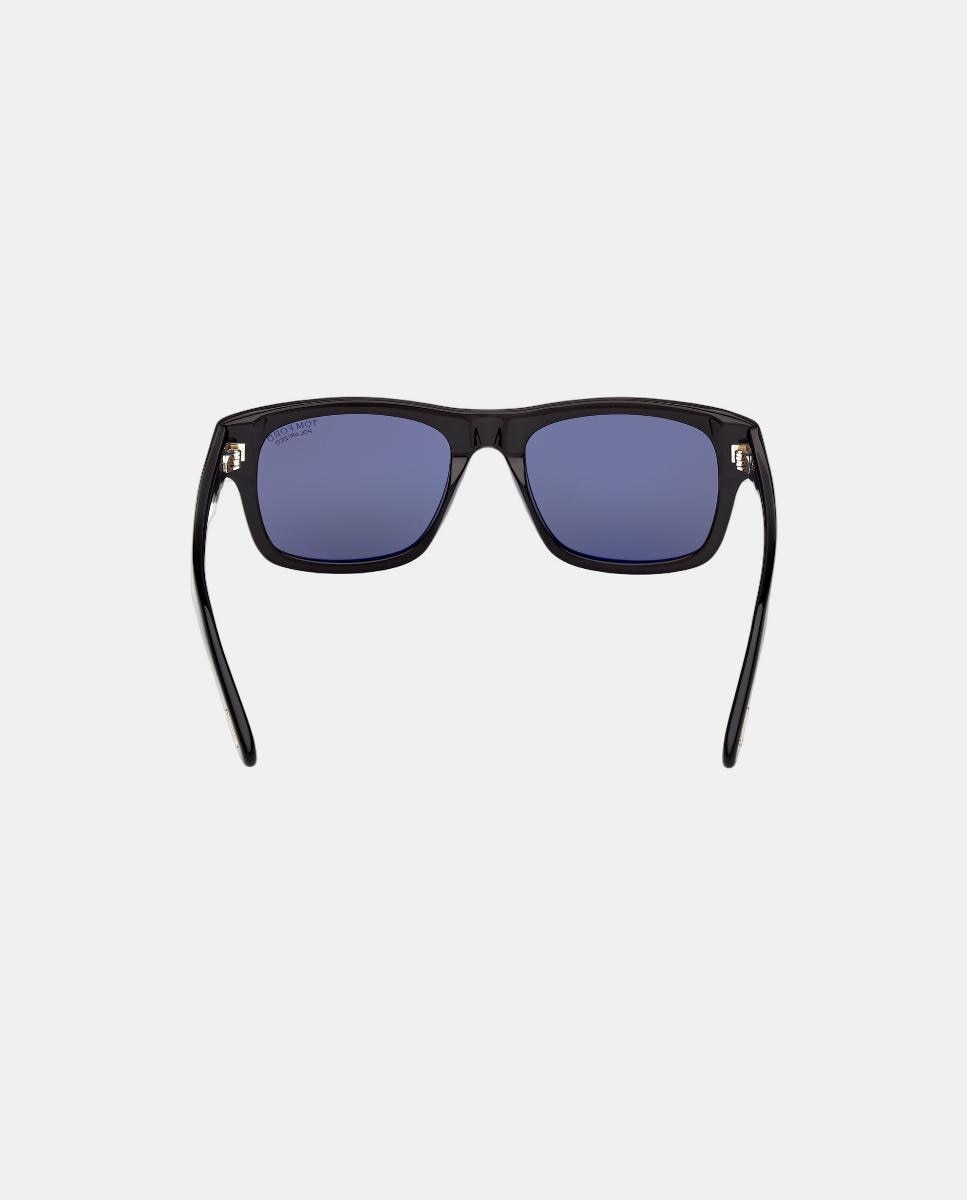 Gafa de sol de hombre rectangular en acetato con lente polarizada - Tom Ford - Negro Negro-4