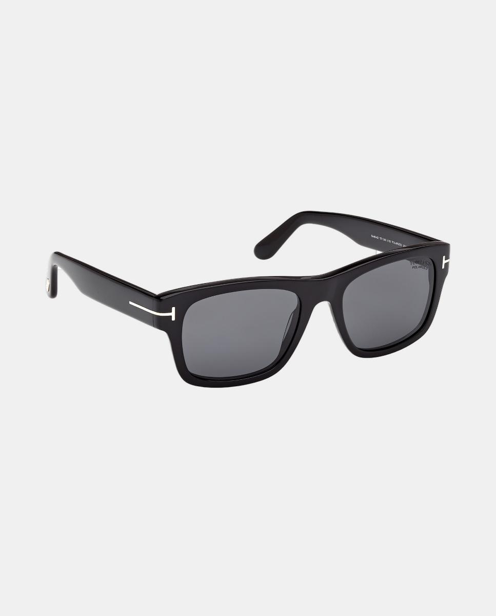 Gafa de sol de hombre rectangular en acetato con lente polarizada - Tom Ford - Negro Negro-5