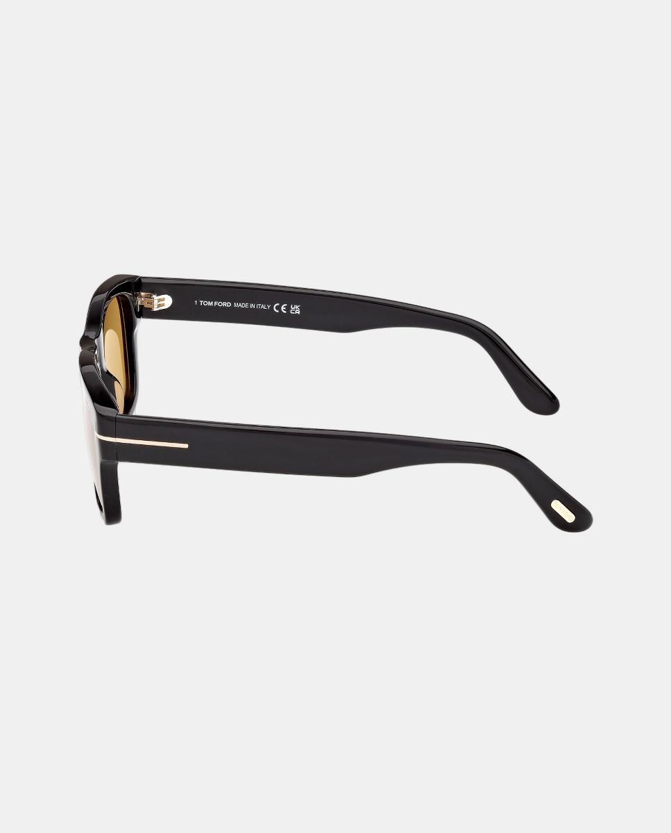 Gafa de sol de hombre rectangular en acetato - Tom Ford - Negro Negro-3