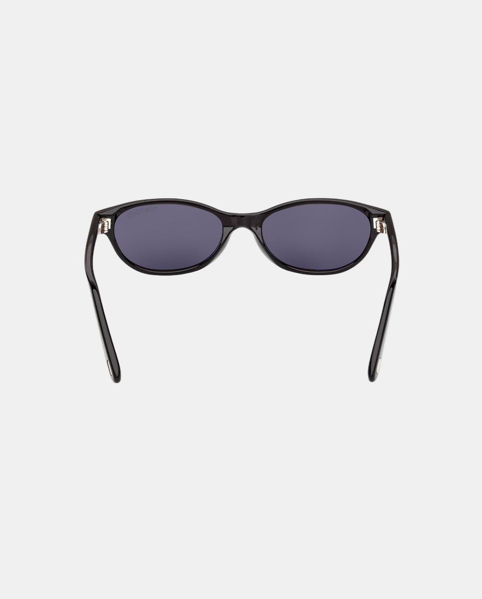 Gafa de sol de mujer ovalada en acetato - Tom Ford - Negro Negro-5