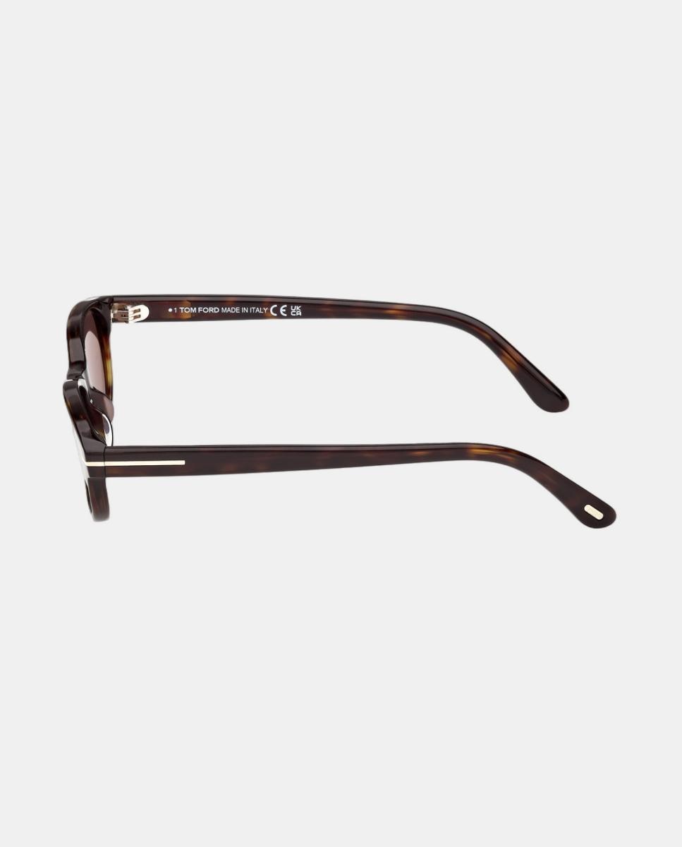 Imagen 3 de Gafa de sol de mujer ovalada en acetato - Tom Ford - Marrón Marrón